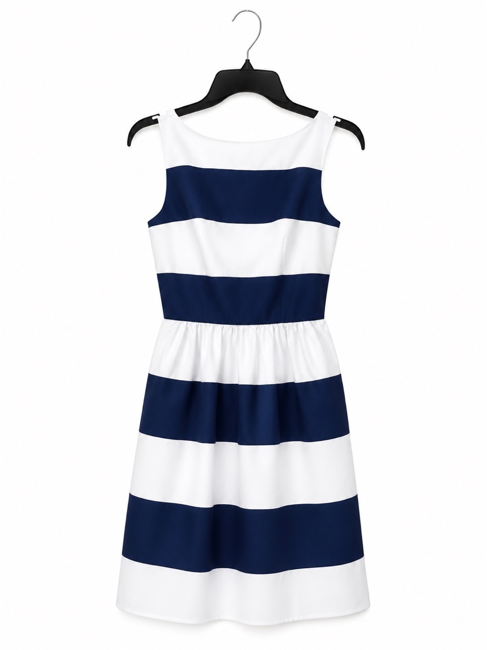 B Darlin Navy & White Striped Sleeveless Midi Dress